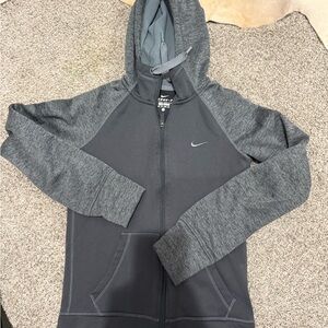 Nike Charcoal and Gray Full-Zip Jacket